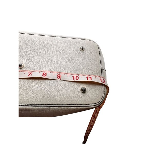 Brighton Ferrara Levia Lorenza Vallera Bucket White Leather Shoulder Bag Braided - Picture 10 of 16